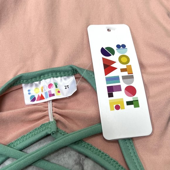 Dotdotsmile Ballerina Dress Size 2T NWT Colorblock Green Pink Black - Picture 4 of 4